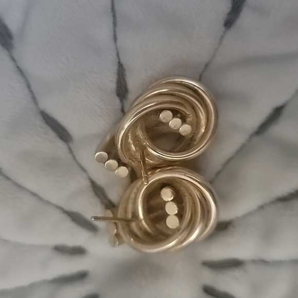 14 k gold earring with pearl - Picture 3 of 5